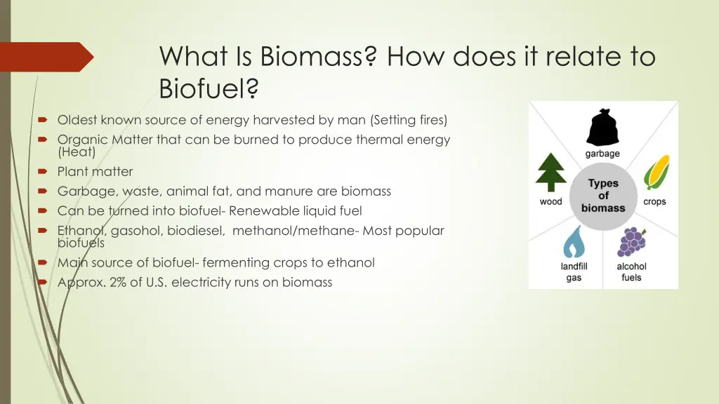 what is biomass how does it relate to biofuel