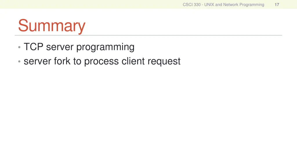 csci 330 unix and network programming 16