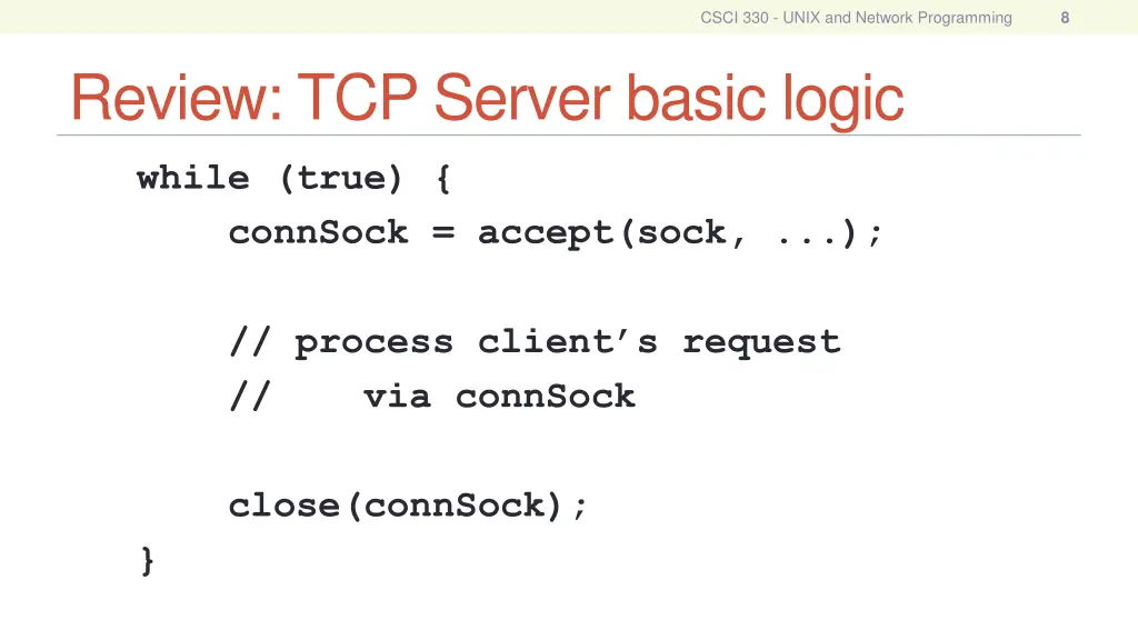 csci 330 unix and network programming 7