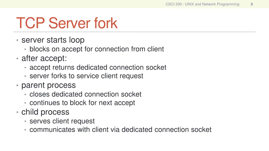 csci 330 unix and network programming 8