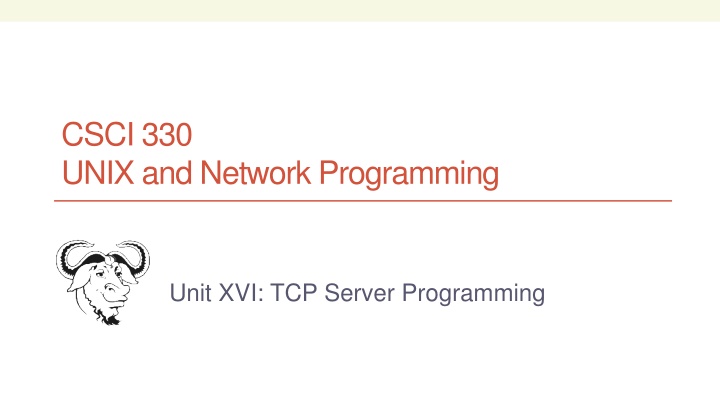 csci 330 unix and network programming
