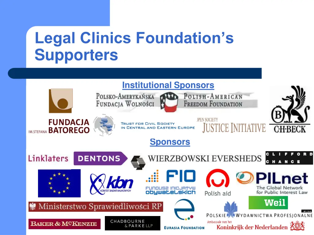 legal clinics foundation s supporters