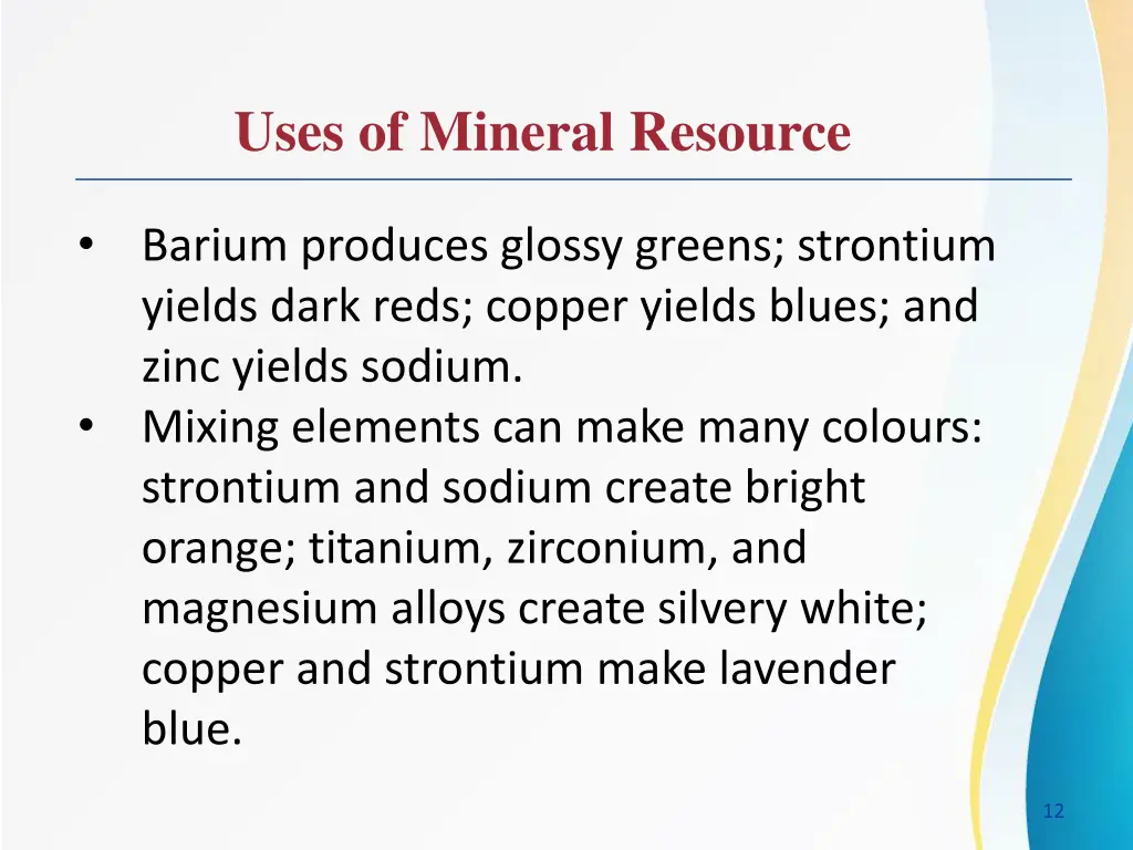 uses of mineral resource 2
