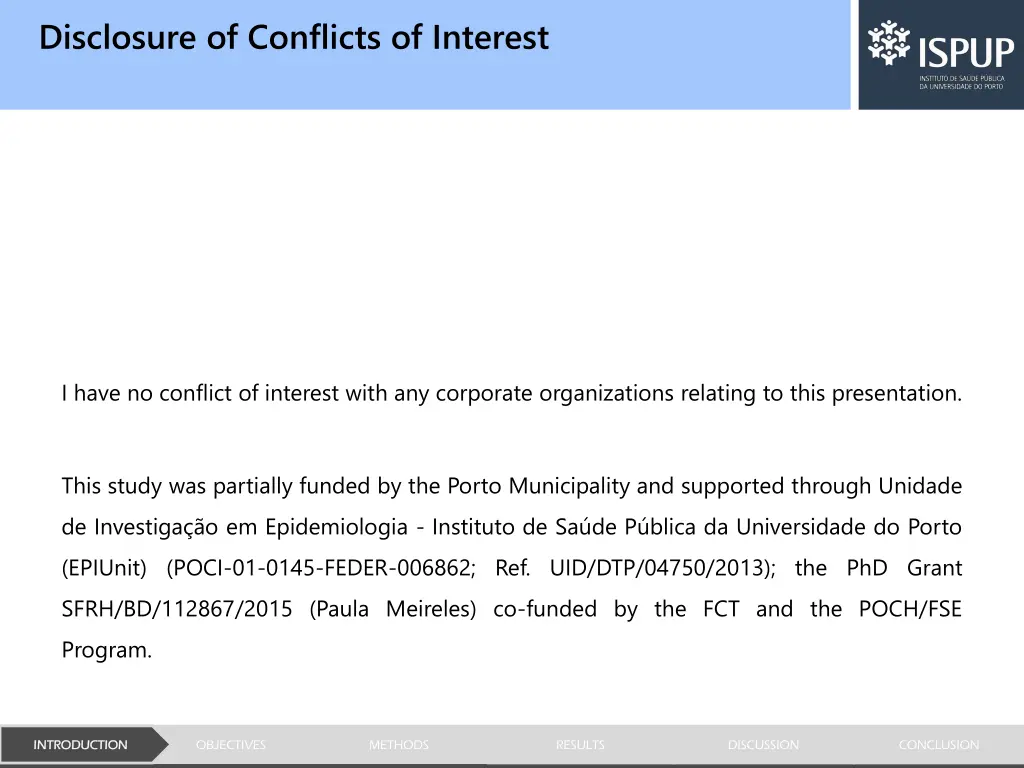 disclosure of conflicts of interest