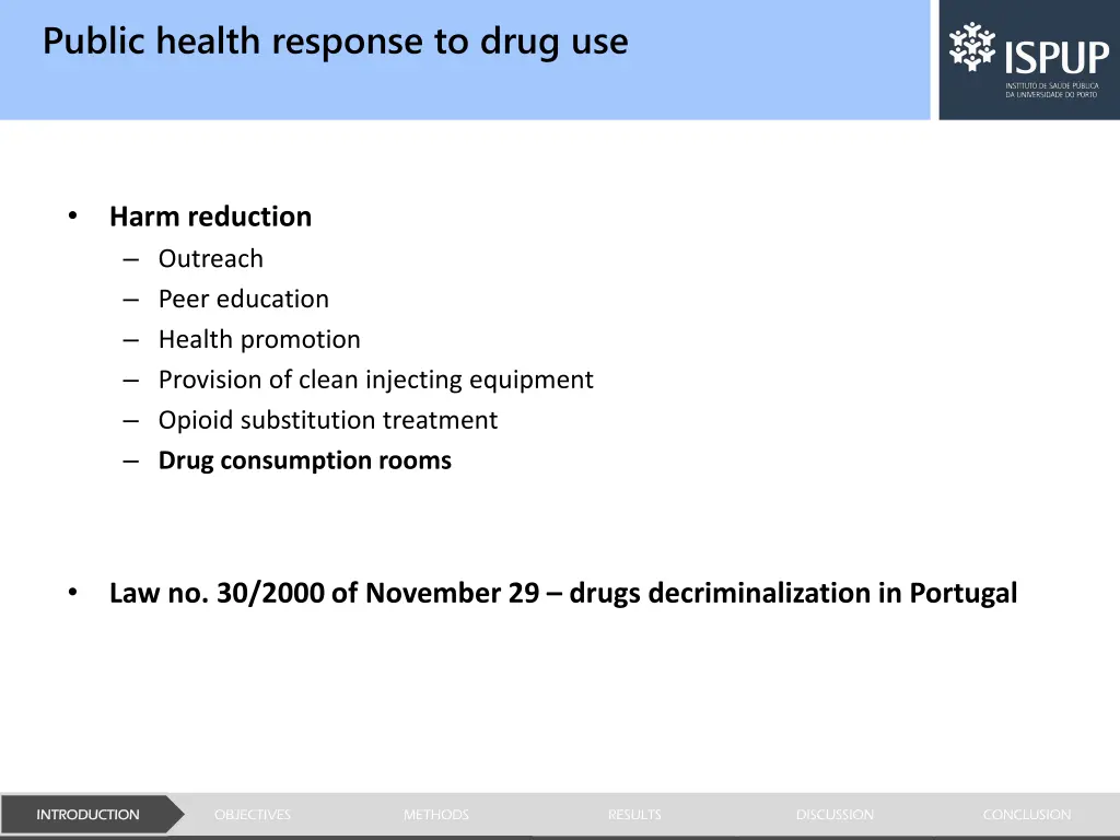public health response to drug use