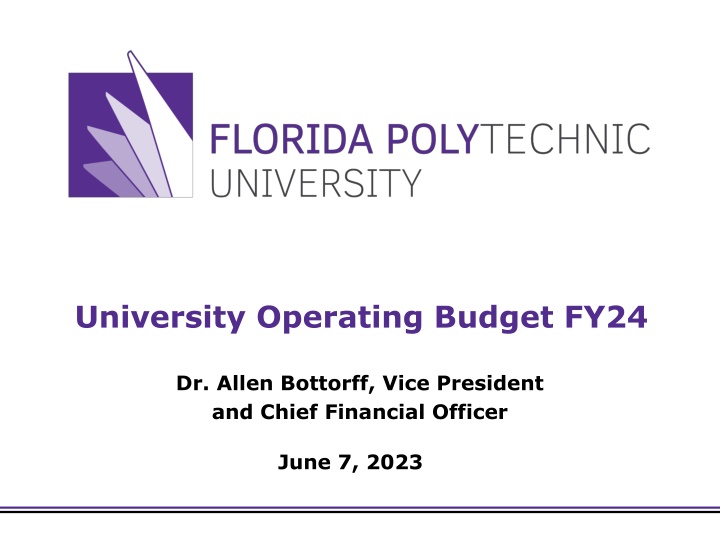 university operating budget fy24