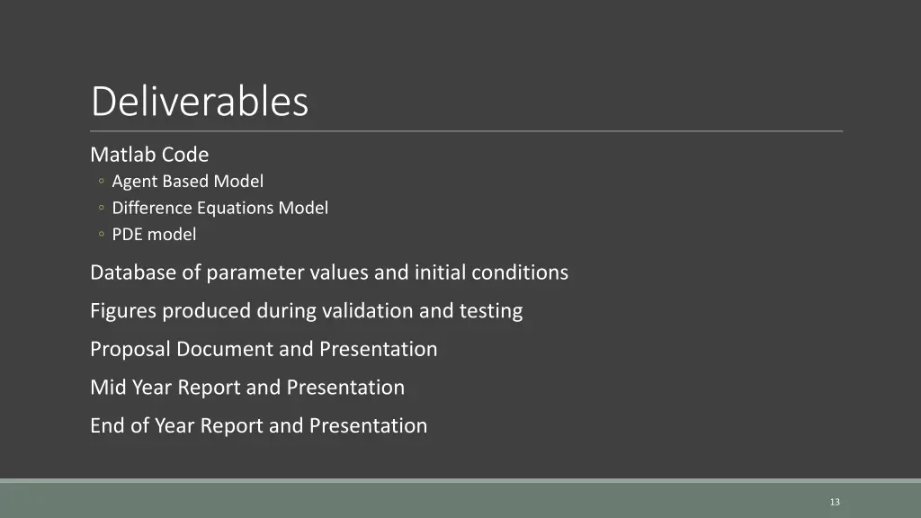 deliverables