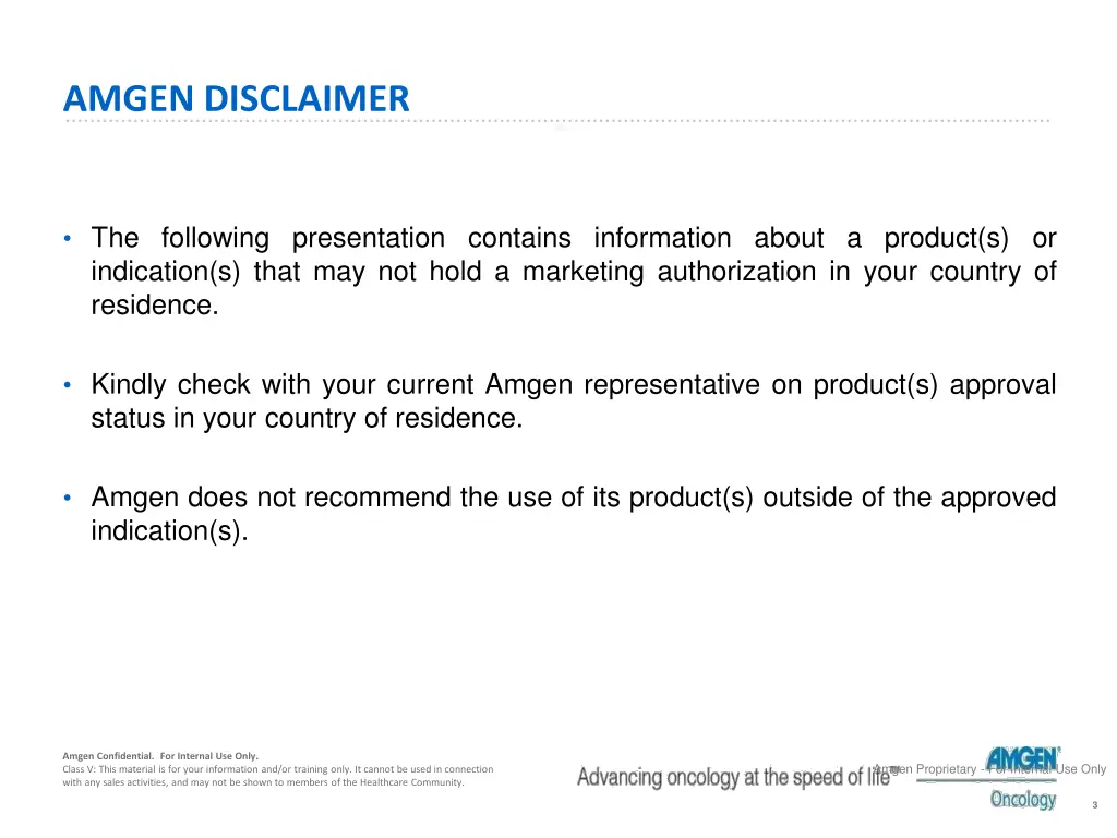 amgen disclaimer