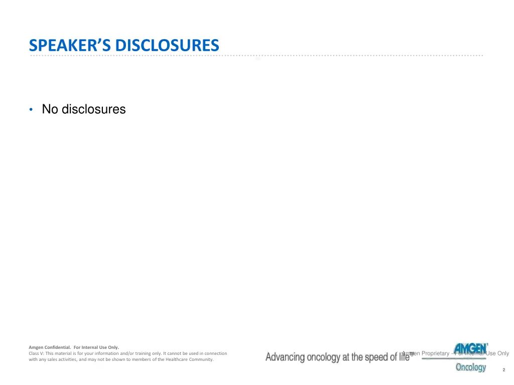speaker s disclosures