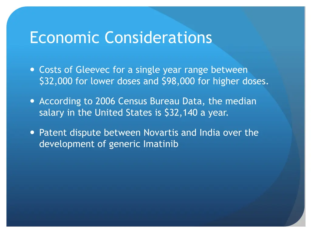 economic considerations