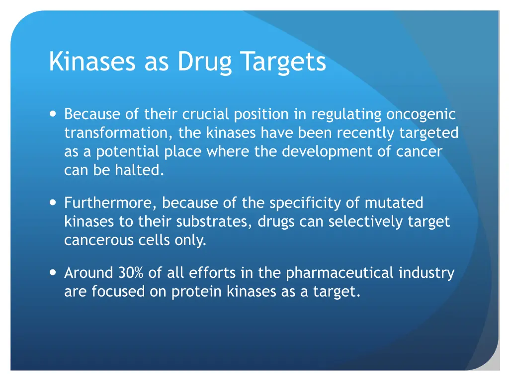 kinases as drug targets