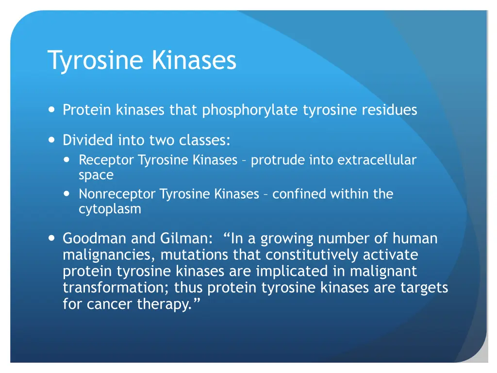 tyrosine kinases