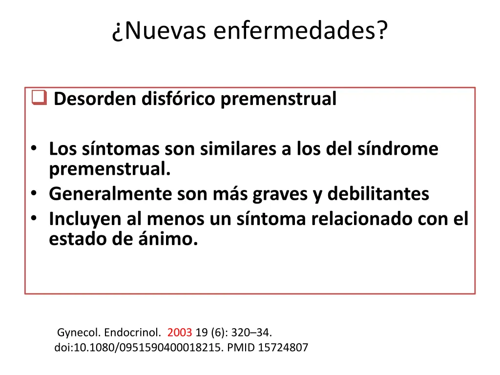 nuevas enfermedades