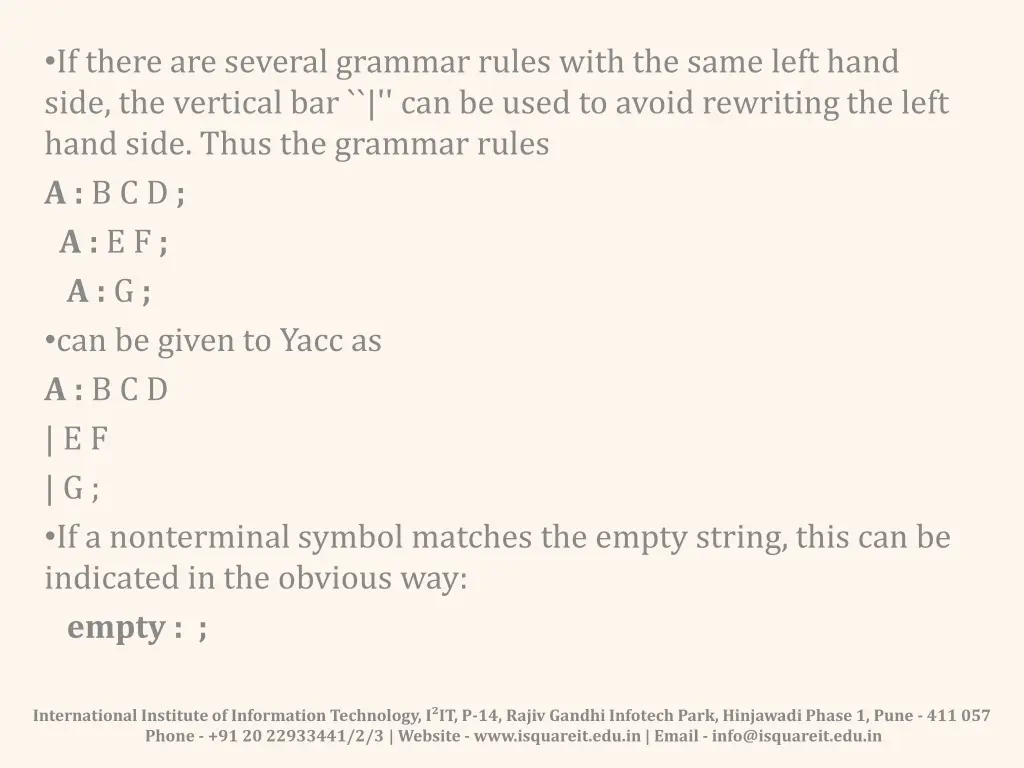 if there are several grammar rules with the same