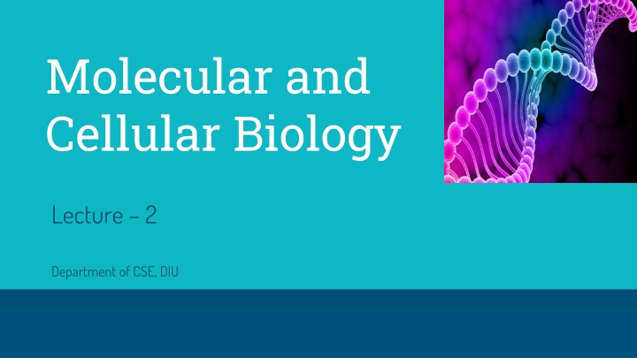 molecular and cellular biology