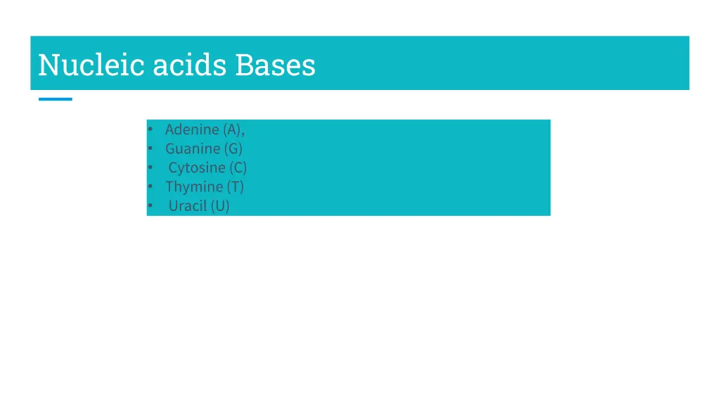 nucleic acids bases