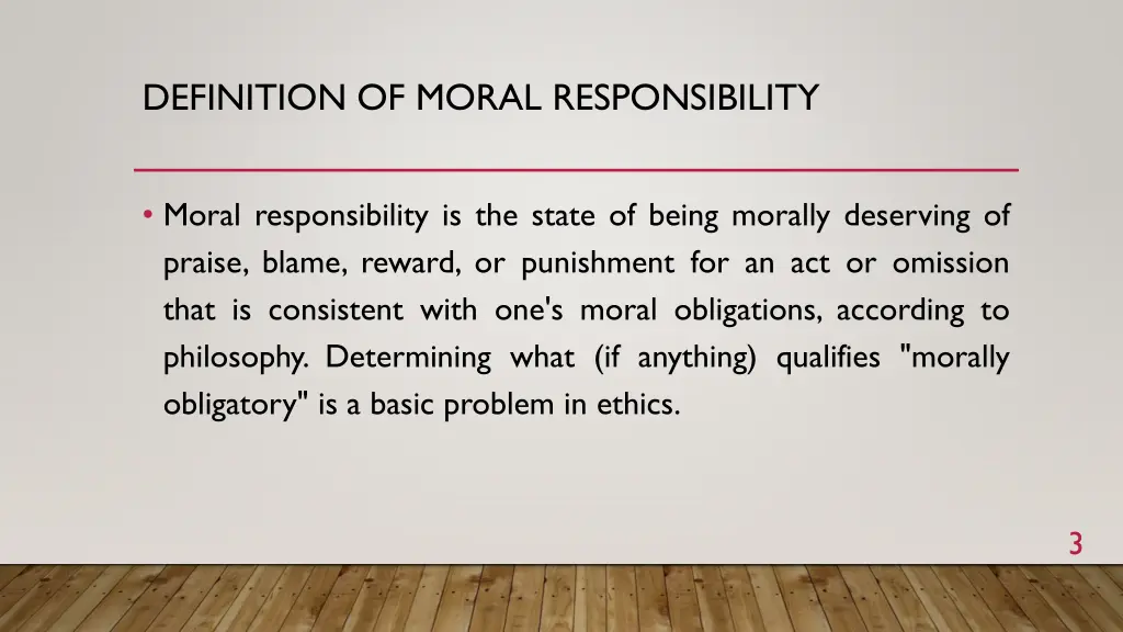 definition of moral responsibility