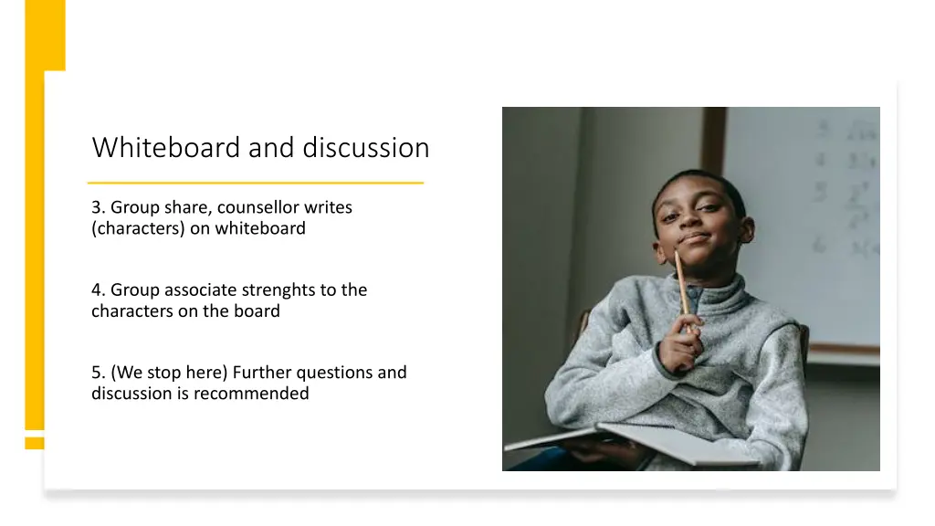 whiteboard and discussion