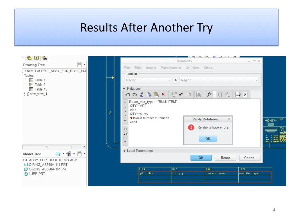 results after another try