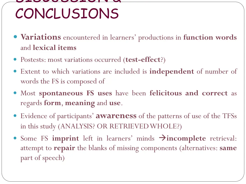 discussion conclusions