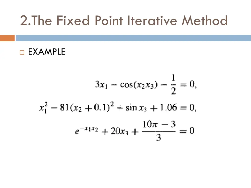 2 the fixed point iterative method 2