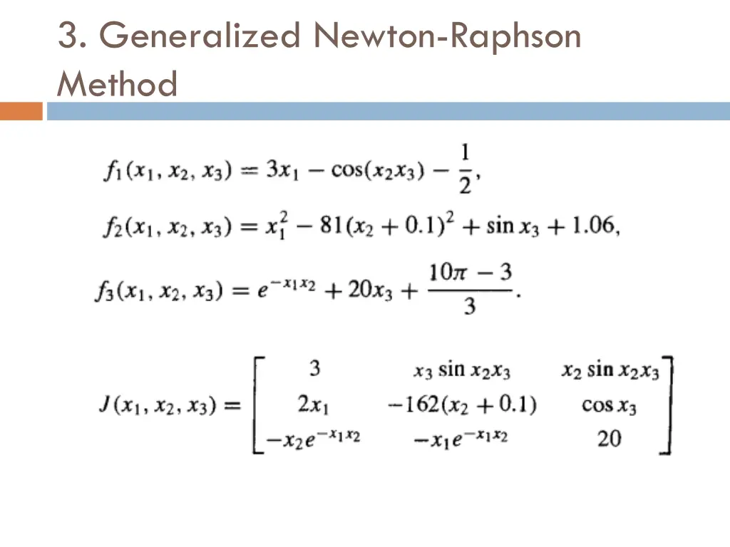 3 generalized newton raphson method 10
