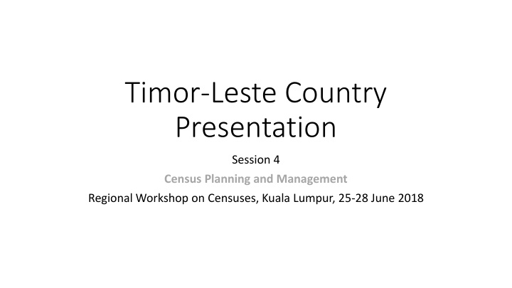 timor leste country presentation
