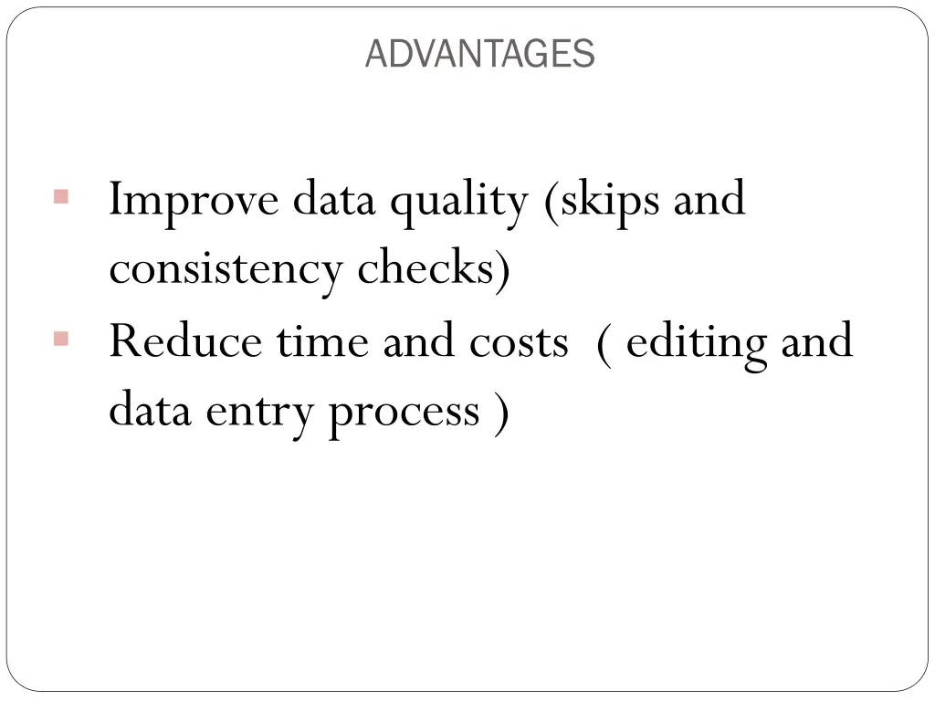 advantages