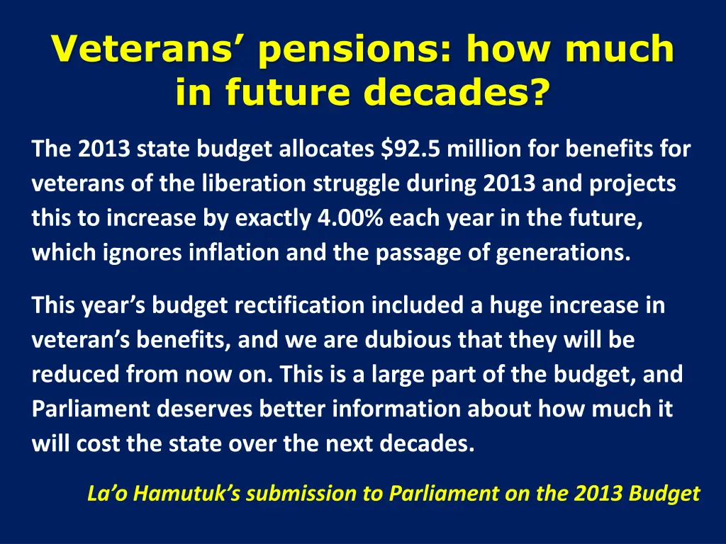 veterans pensions how much in future decades