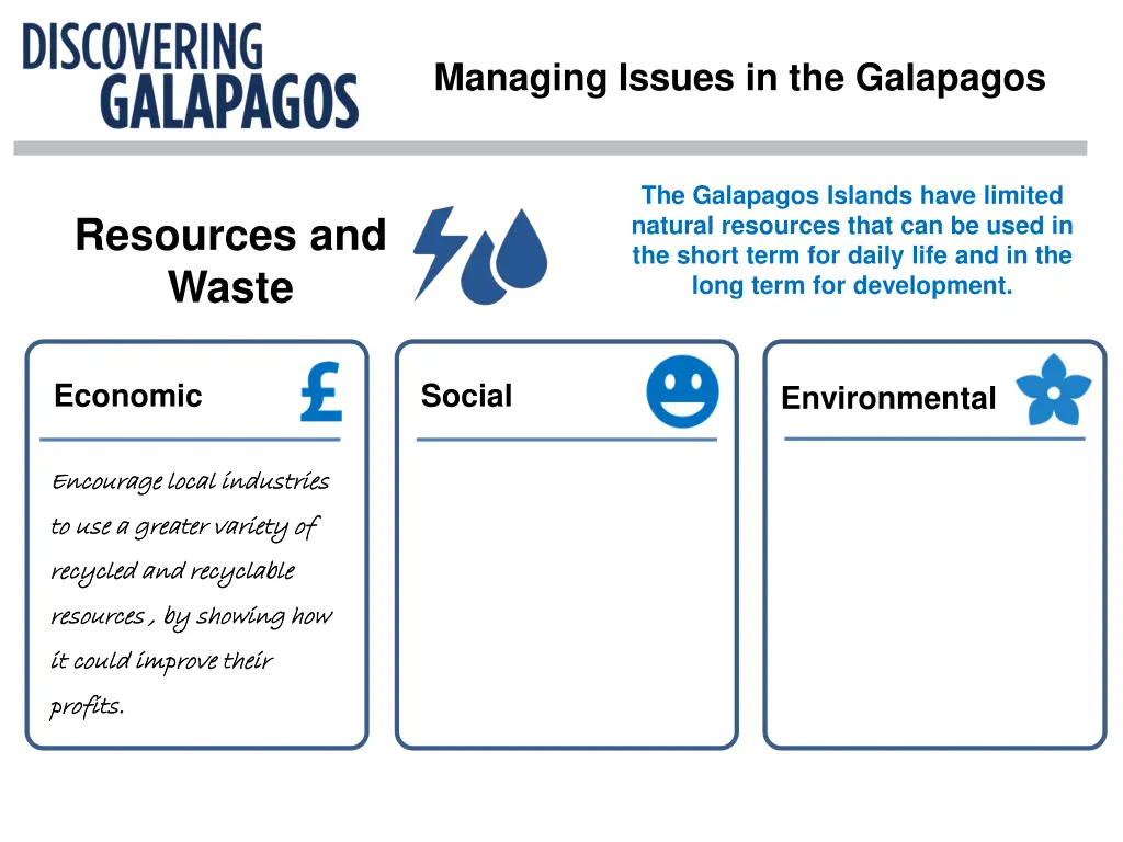 managing issues in the galapagos 3