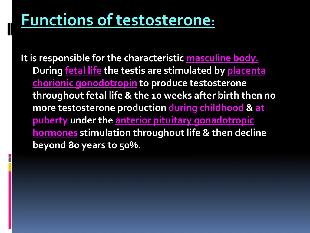 functions of testosterone
