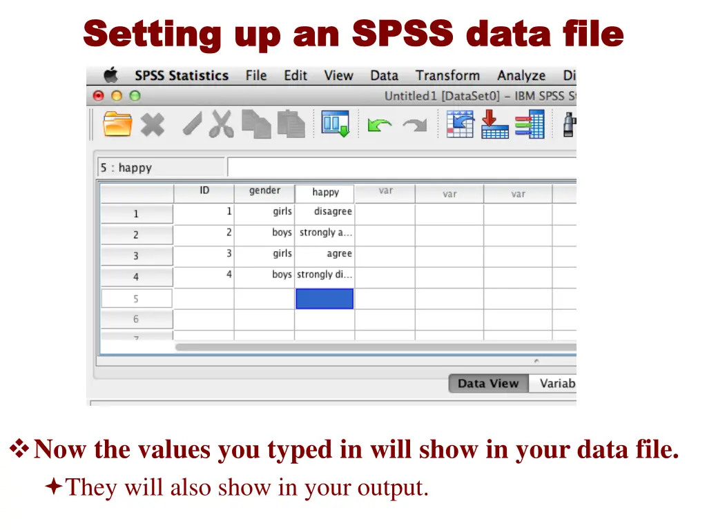 setting up an spss data file setting up an spss 11