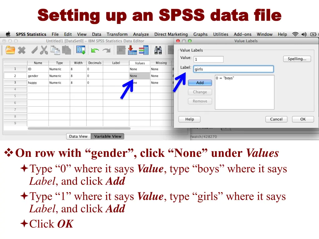 setting up an spss data file setting up an spss 4
