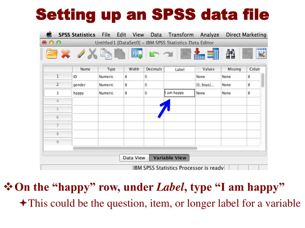 setting up an spss data file setting up an spss 5