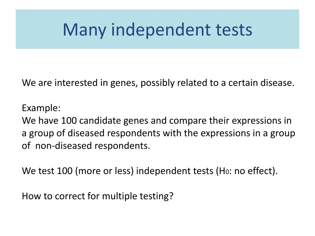 many independent tests