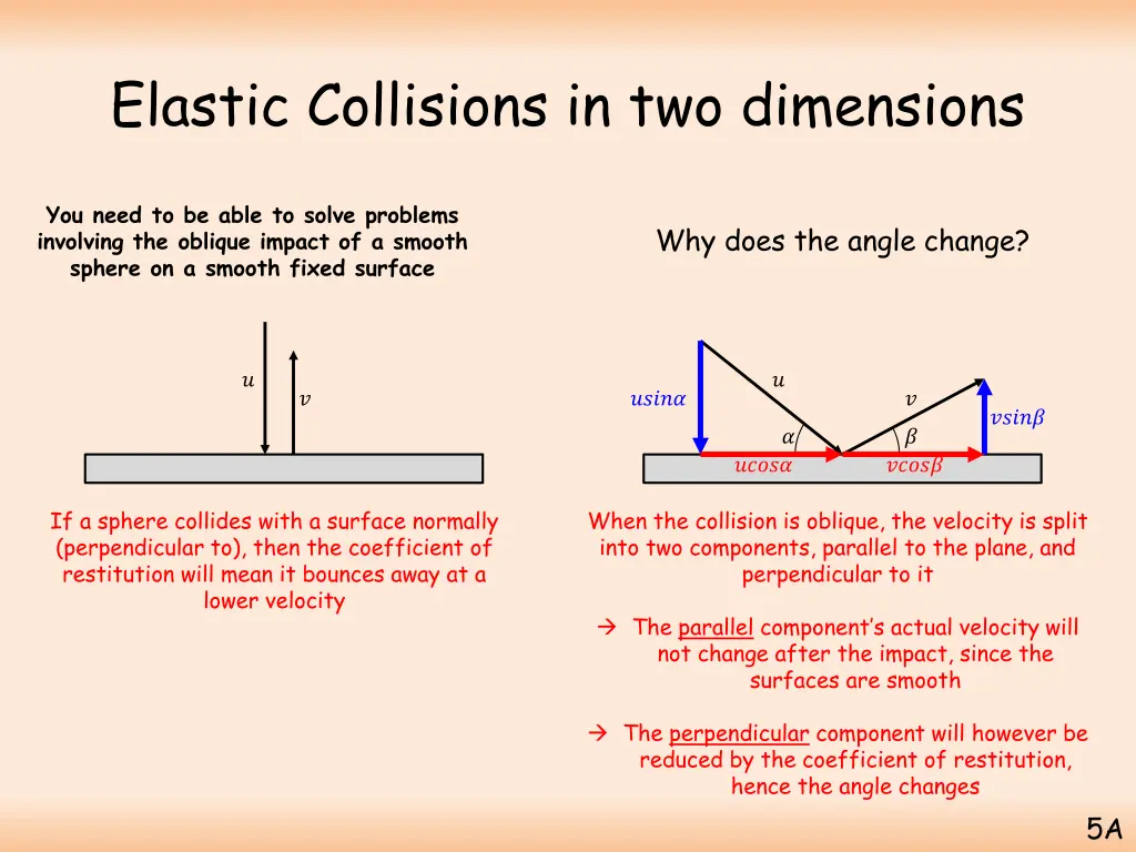 elastic collisions in two dimensions 1