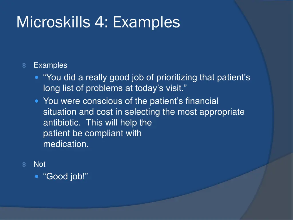 microskills 4 examples