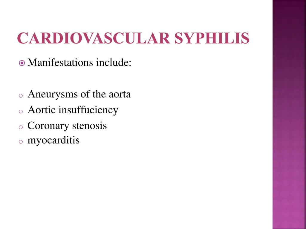 cardiovascular syphilis