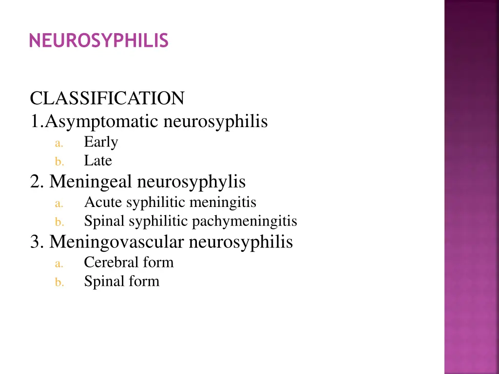 neurosyphilis