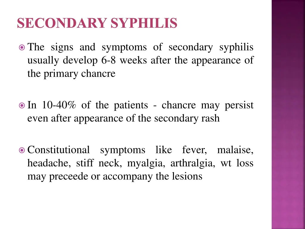secondary syphilis