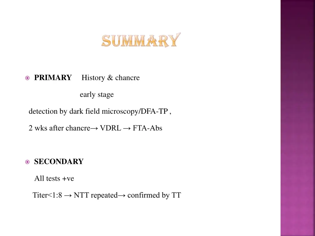 summary summary