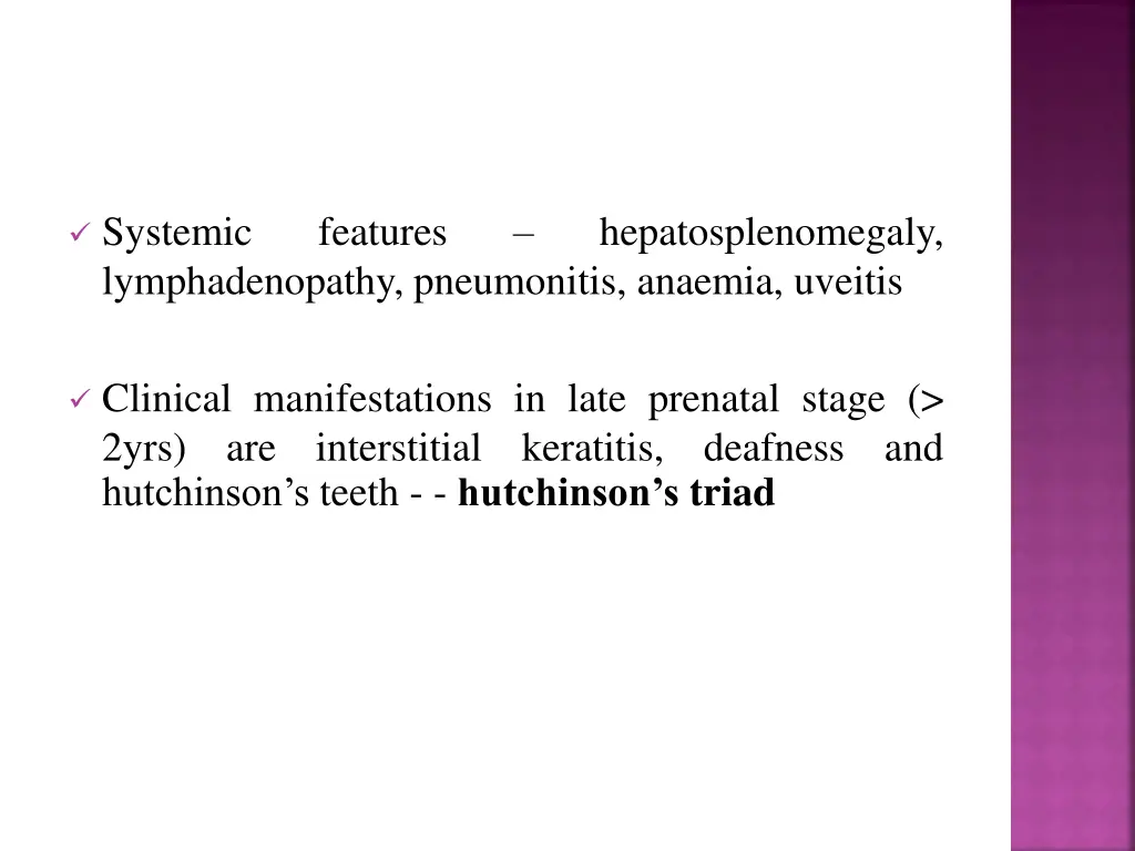 systemic lymphadenopathy pneumonitis anaemia