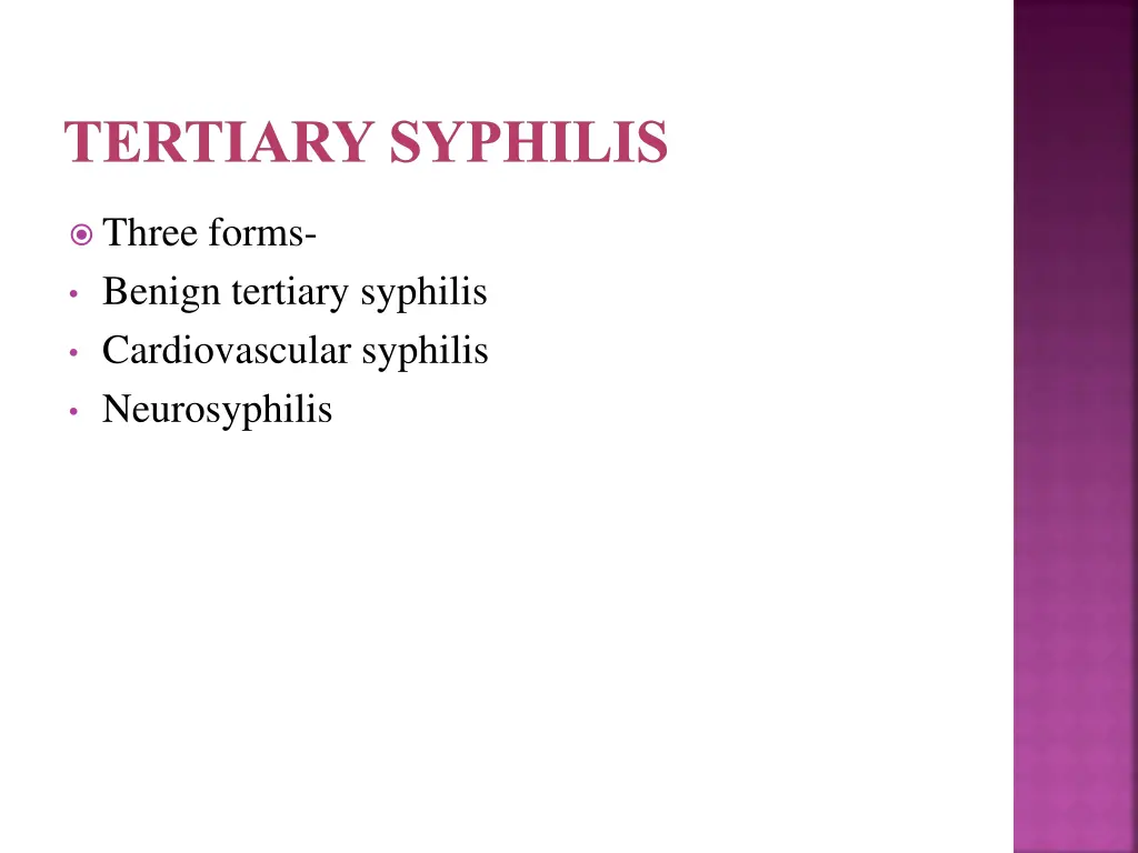 tertiary syphilis
