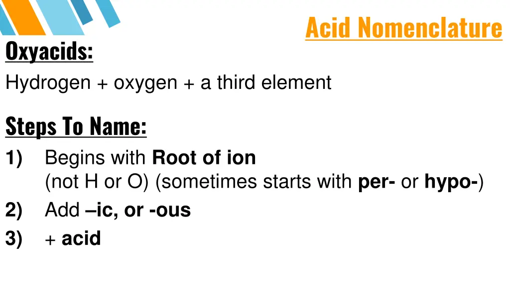 acid nomenclature 1