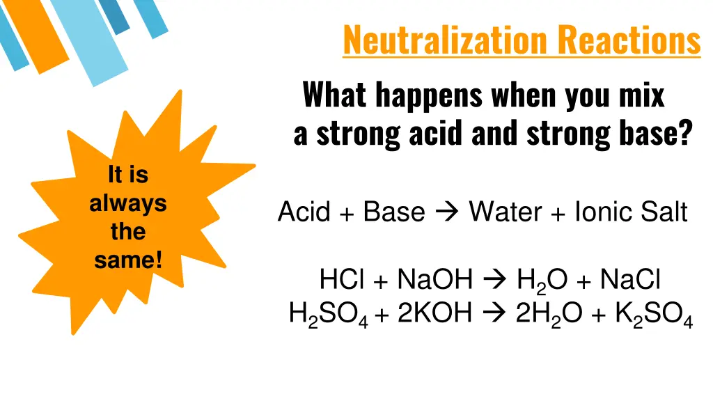neutralization reactions what happens when