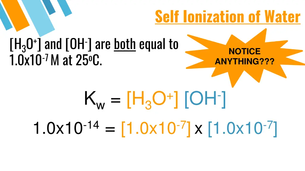 self ionization of water 1