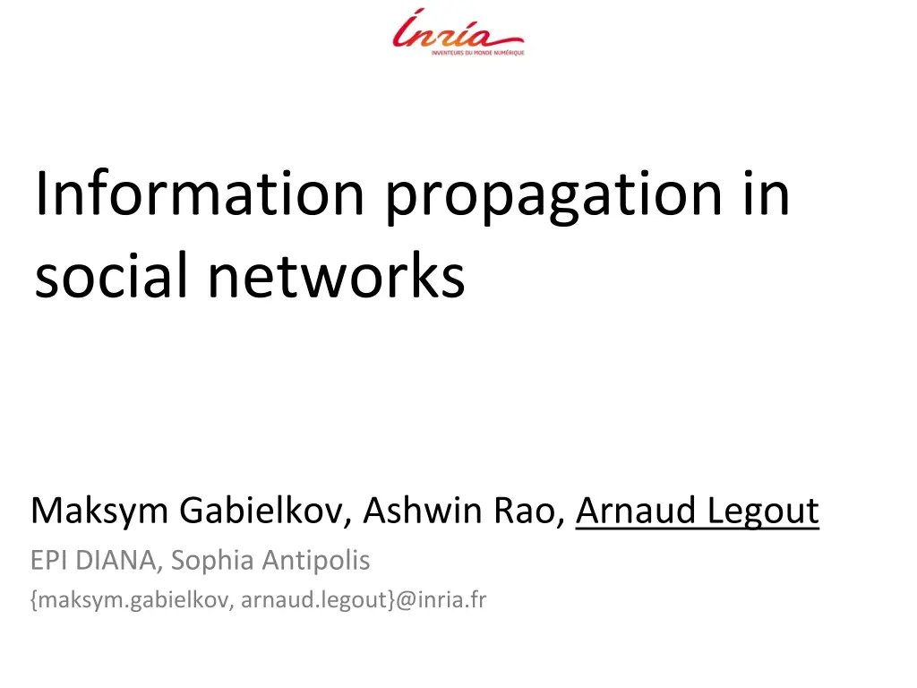 information propagation in social networks 1