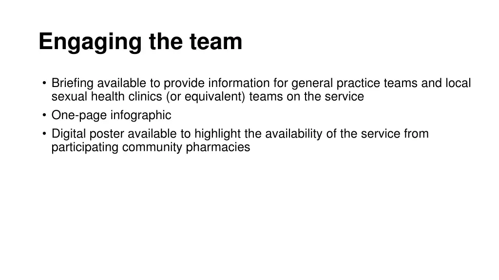 engaging the team