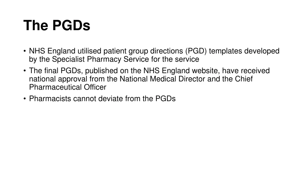 the pgds