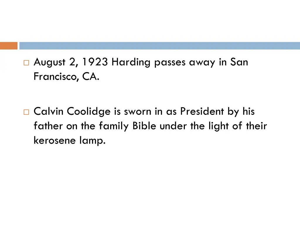 august 2 1923 harding passes away